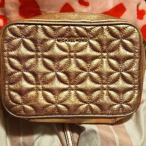 Michael Kors Quilted Rose Gold Crossbody